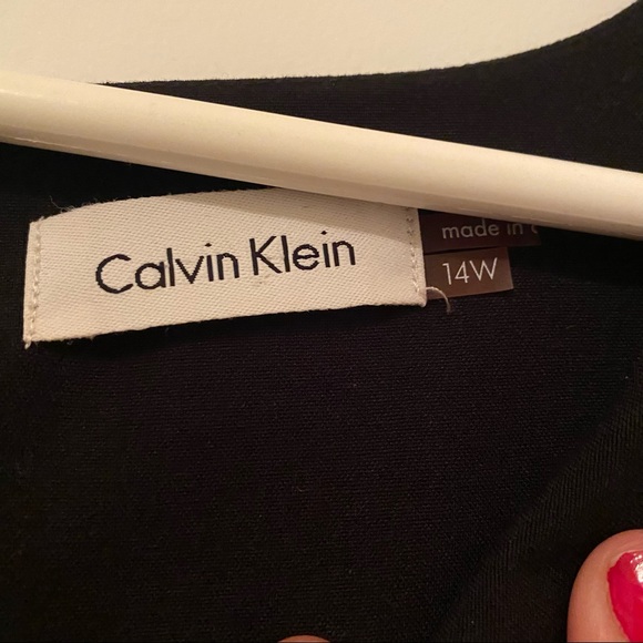 Calvin Klein Black A-Line Keyhole Neck Dress - Picture 4 of 8